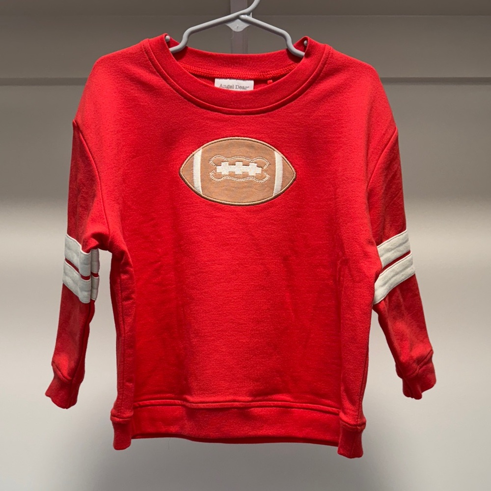NWT Angel Dear 4T red football sweatshirt